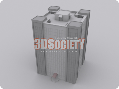 3D модель  отель 