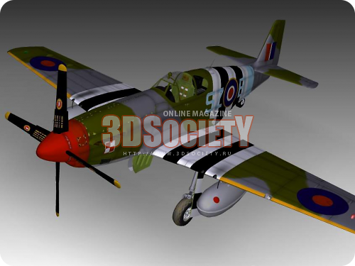 3D модель  P51 mustang III 