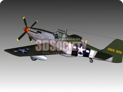 3D модель  P51b Mustang 