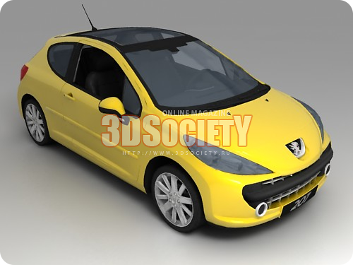 3D модель  Peugeot 207 