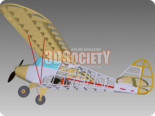 3D модель  Piper PA-15 Vagabound 