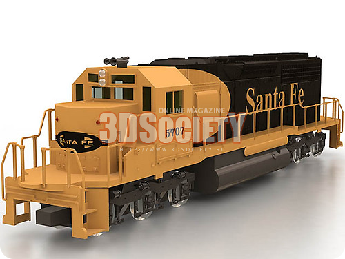 3D модель EMD SD40 локомотив