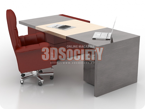 3D модель  офисный стол Poltronafrau 