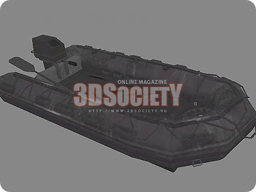 3D модель  резиновая лодка 