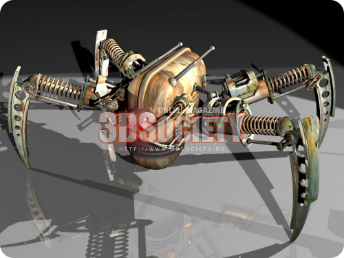 3D модель  Робот паук 