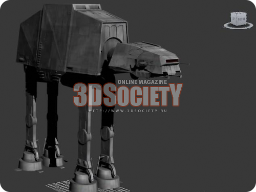 3D модель  роробот - шагоход из кинофильма "Звёздные войны" 