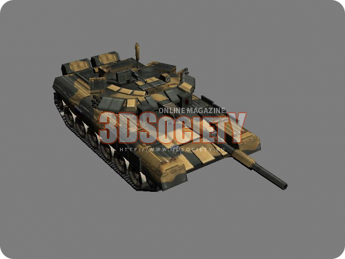 3D модель  танк T-90 