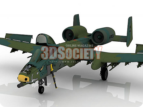 3D модель Самолет A-10 Thunderbolt II