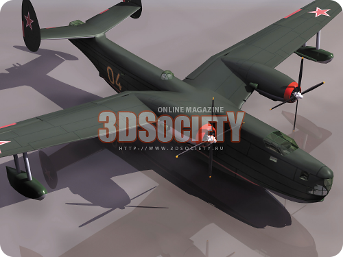 3D модель  самолет M6BG 