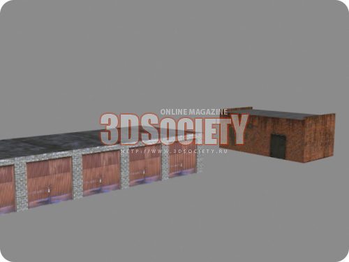 3D модель  сарай и гаражи 