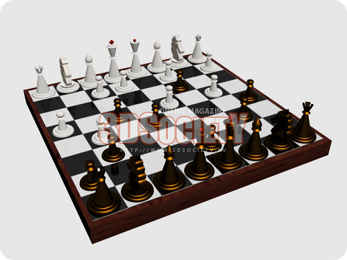 3D модель  шахматы 
