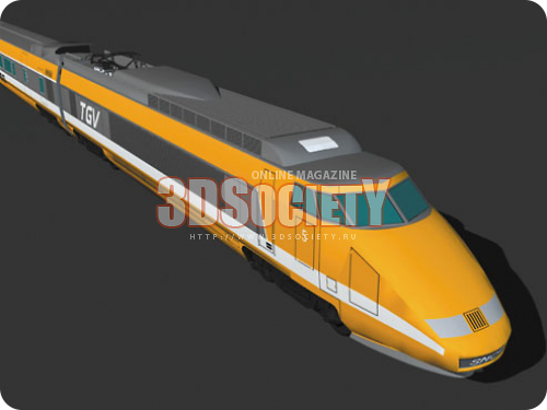 3D модель Скоростной поезд