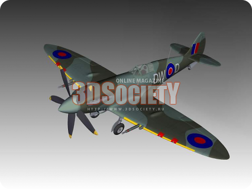 3D модель  Spitfire XIV 