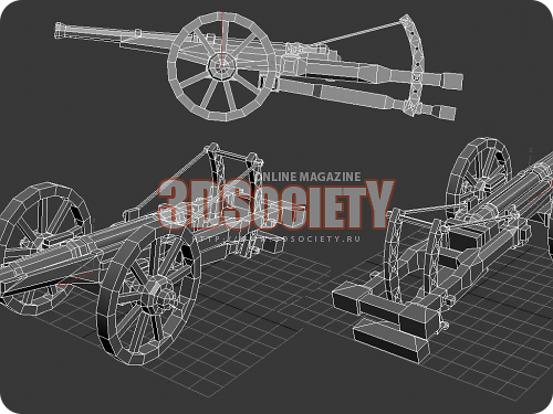 3D модель  Средневековая пушка 