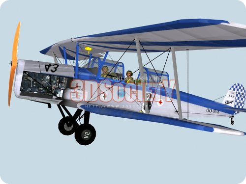 3D модель  Stampe – Vertongen SV-4 B Trainee Aircraft 