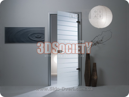3D модель  меж комнатные двери Sklo+Glas Штрих Код 