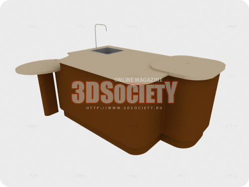 3D модель  стол 