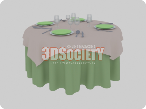 3D модель  стол 