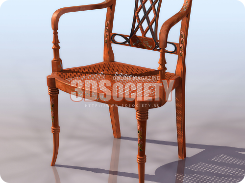 3D модель  стул 