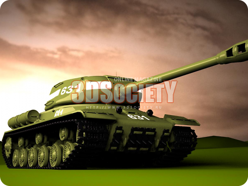 3D модель  танк ИС 