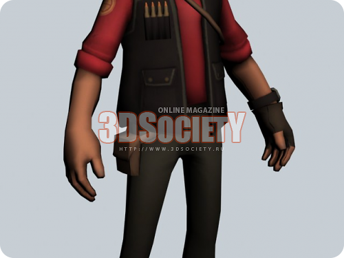 3D модель  team fortress 2 sniper 