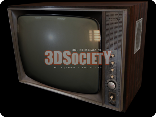 3D модель  Телевизор Электрон-215 1971г. 