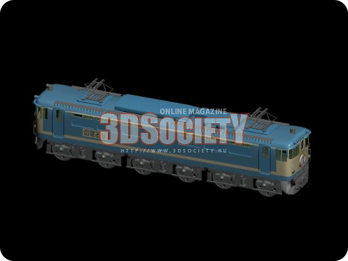 3D модель  вагон 
