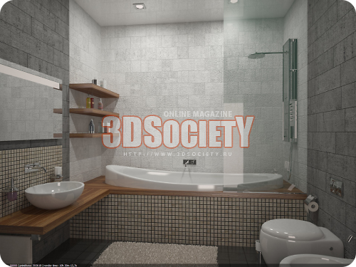3D модель  ванная комната 