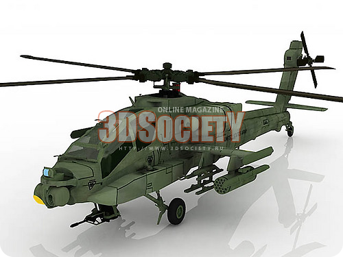 3D модель Вертолет AH-64 Apache