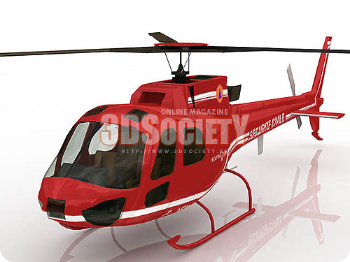 3D модель Вертолет Ecureuil