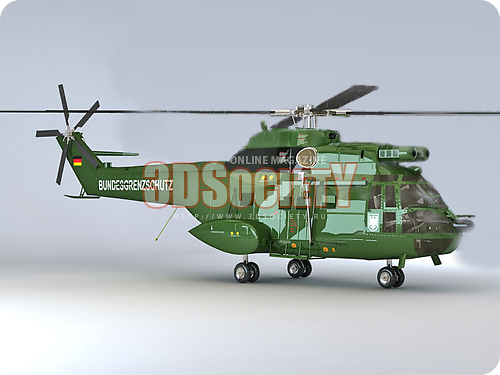3D модель Вертолет SA-320 Puma B65