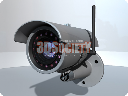 3D модель  Видеокамера беспроводная с IP 