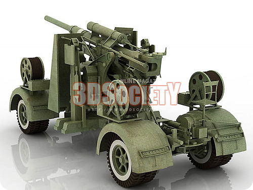 3D модель Орудие зенитное Flak 88мм