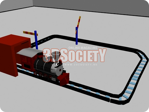 3D модель железная дорога