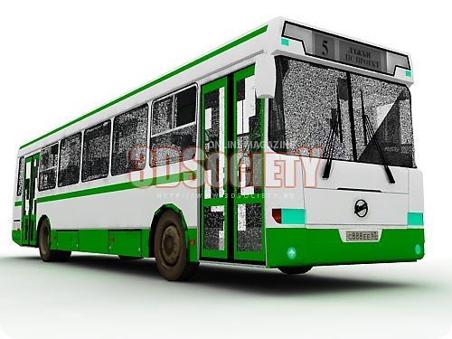 3D модель Автобус Лиаз 5256