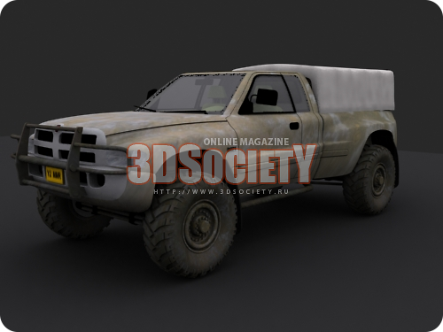 3D модель Dodge Army RAM