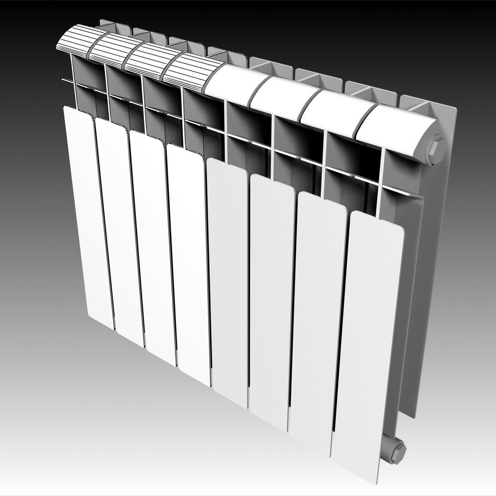 3D модель батарея отопления rifar