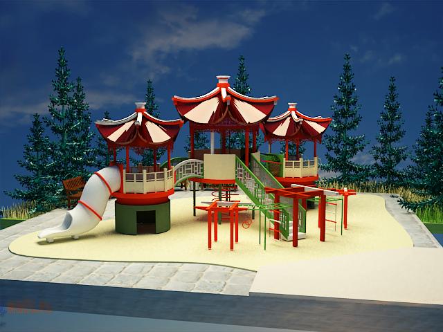 3D модель Детская площадка