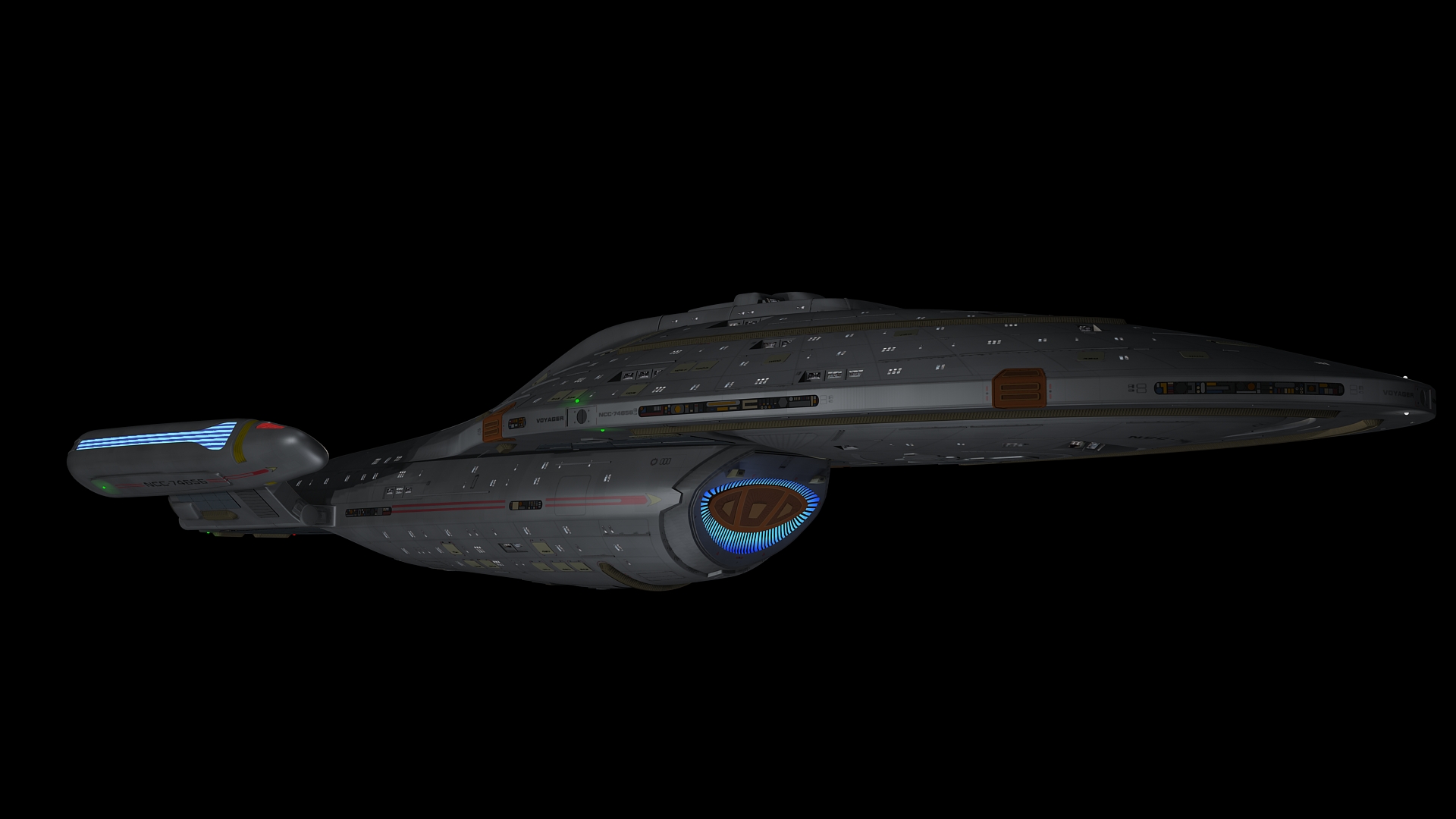 star trek uss voyager 3d print model