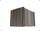 3D модель  16-и этажный жилой дом 