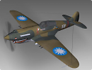 3D модель  Curtiss P40 