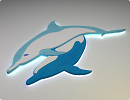 3D модель  дельфины для бассейна 