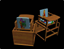 3D модель детский стульчик для кормления