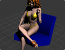 3D модель  девушка 