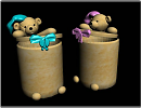3D модель корзина для игрушек в детскую