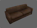 3D модель  кожаный диван 