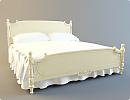 3D модель  кровать классическая 