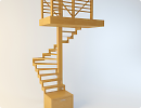 3D модель  лестница 
