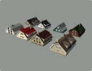 3D модель  Низкополигональные домики 