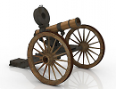 3D модель Пушка скорострельная 1860г.